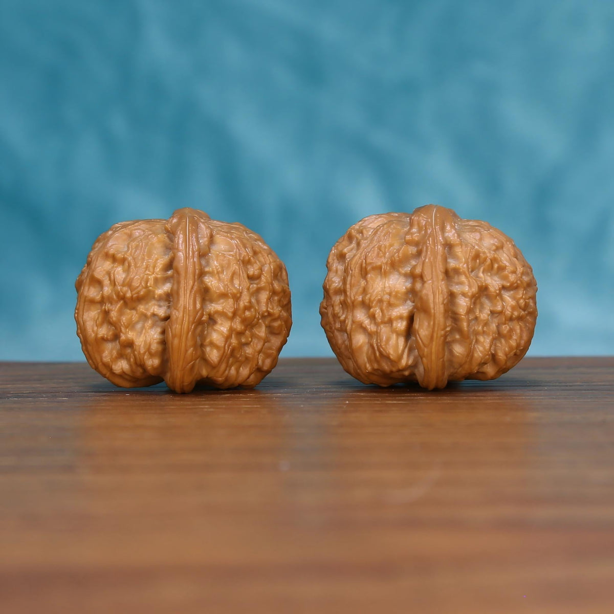 G001 Shi-Zi-Tou walnut spheres – 100% raw surface evolving into jade-like mahogany patina over time