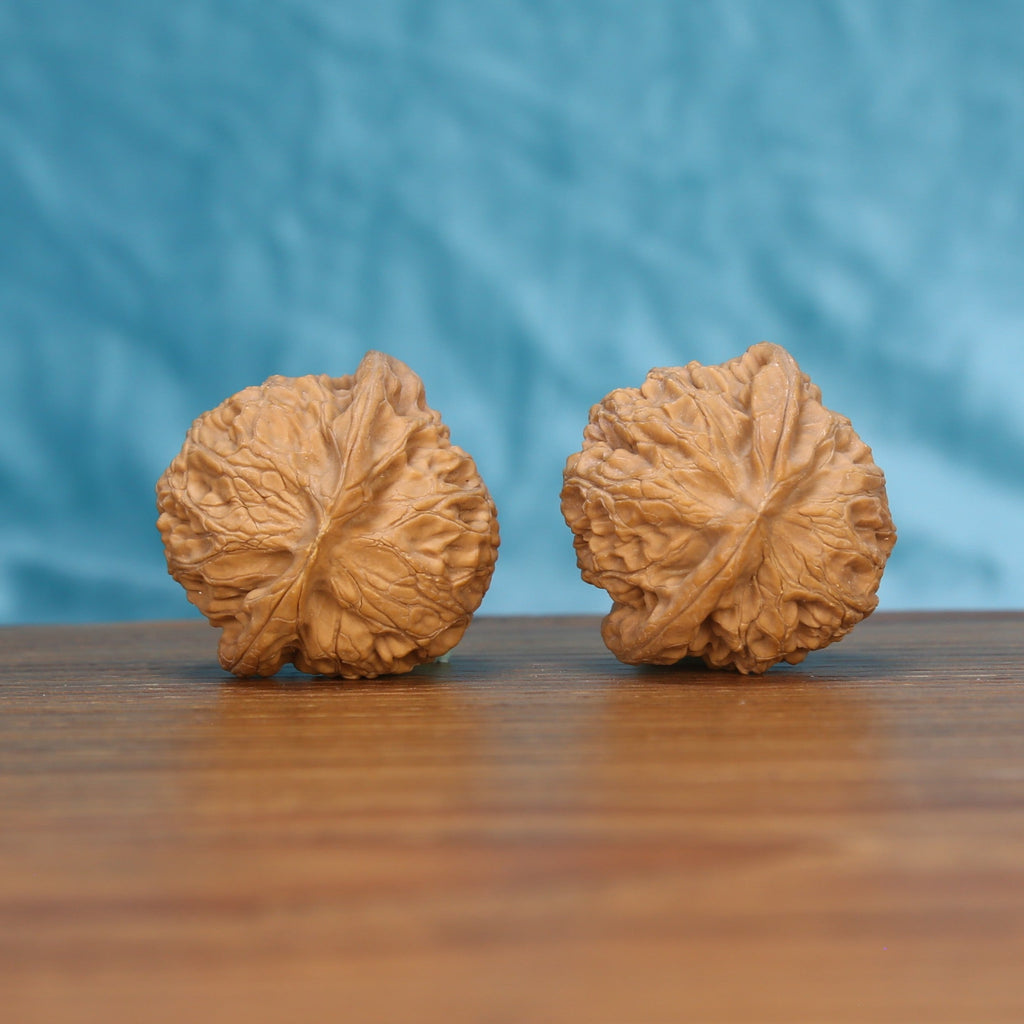 Heritage Gong-Deng wenwan walnut set reverse side on wood – handcrafted imperial craftsmanship