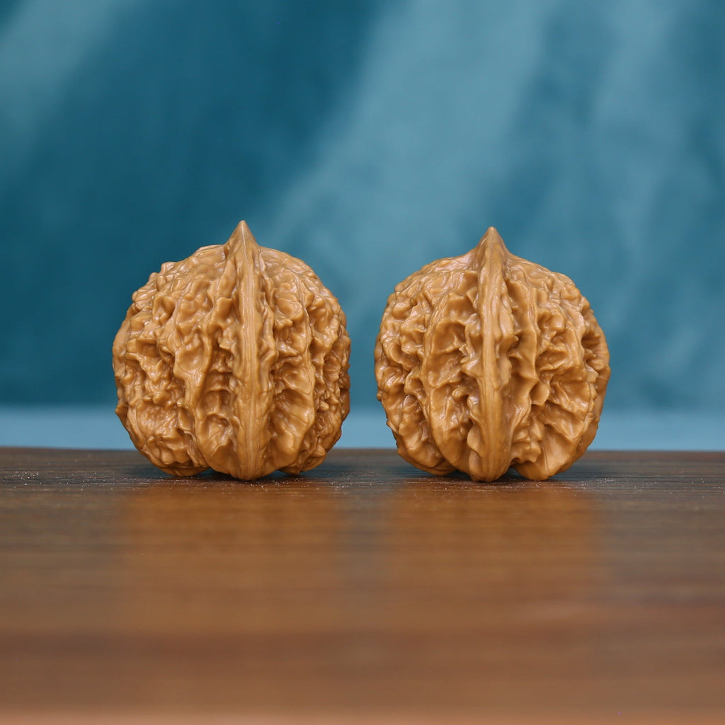 Reverse view of the 6157 Deep Furrow wenwan walnut pair
