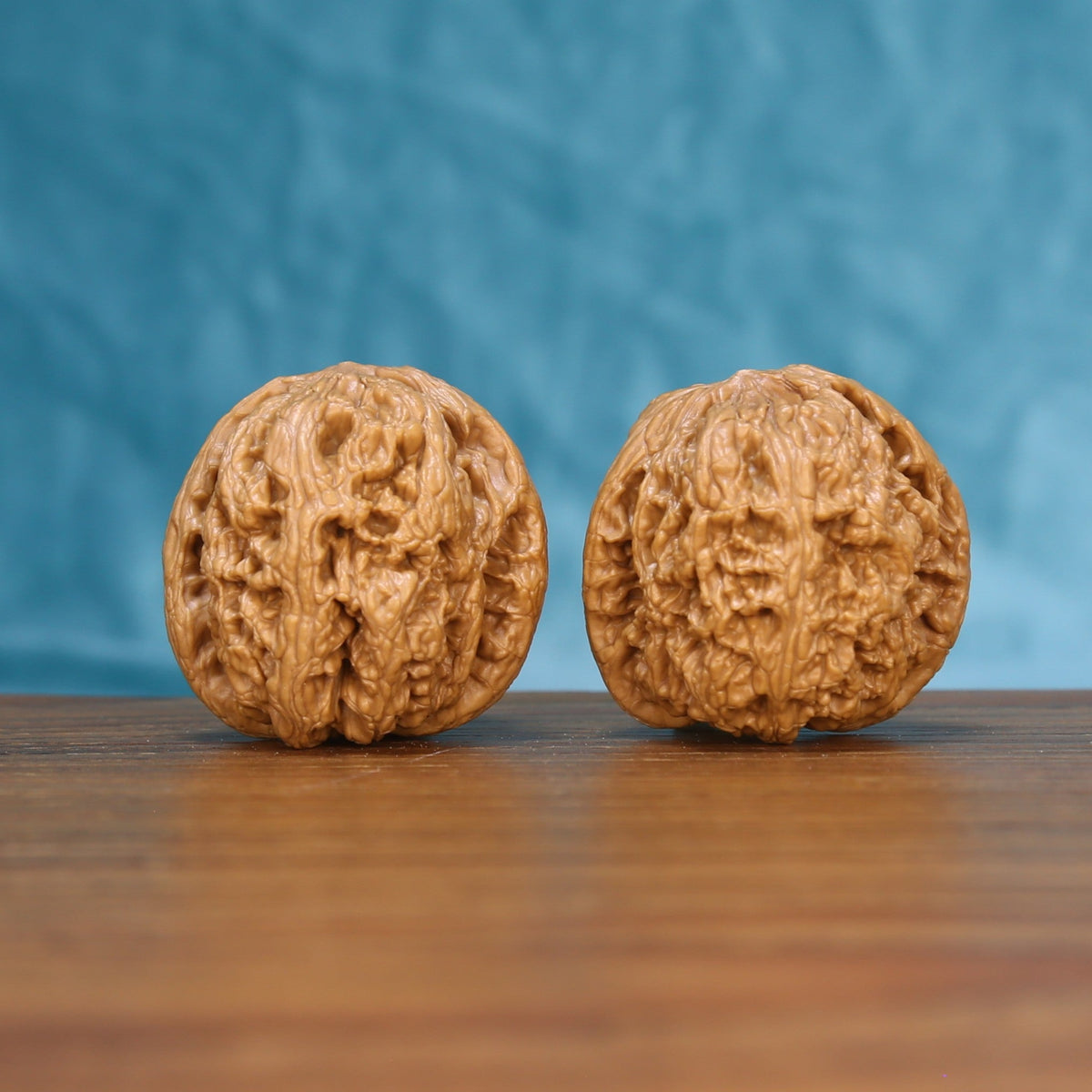 General wenwan walnut pair 6034 shown side by side, front view of the broad upright form
