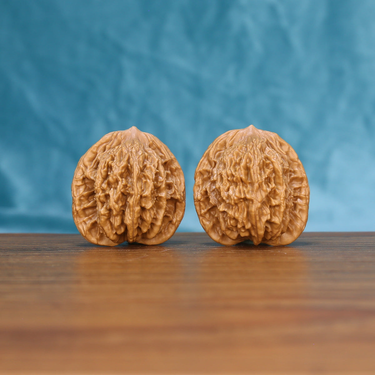 Wheat Tiger Wenwan Walnut Pair, SKU 6075