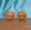 W3594 She-Tou walnut close-up – deep serpentine coiled ridges and 0.8g untamed organic variance
