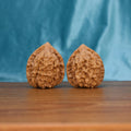 Sovereign Crown walnut pair on wooden surface – towering 50mm+ height and kylin-scale ridges
