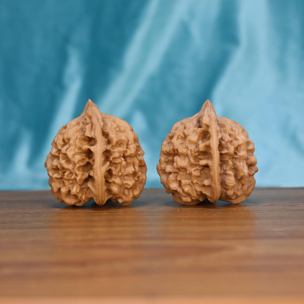 Guan-Mao walnut close-up – deep rugged mythical beast scale texture and 1.1g organic variance

